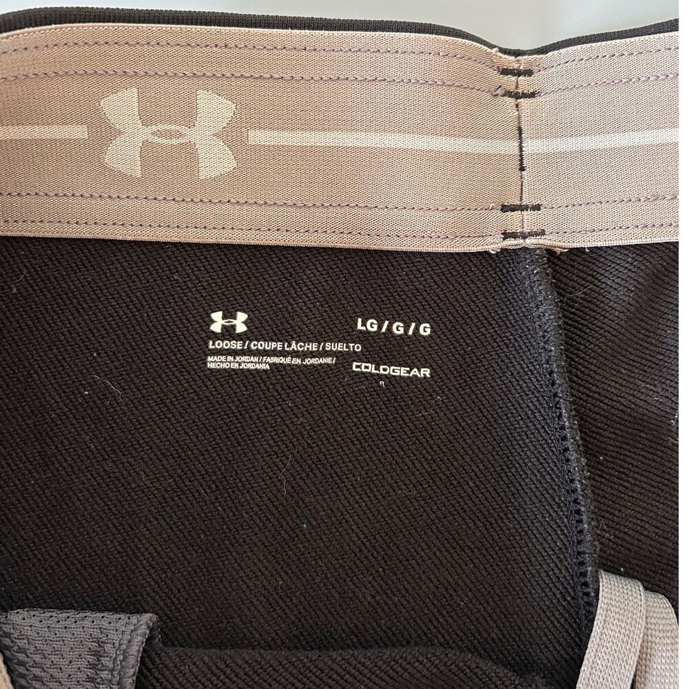 Under Armour mens sweatpants black size L joggers coldgear loose fit - Picture 4 of 7